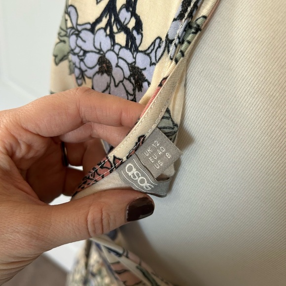 ASOS Floral Surplice Midi Dress - Picture 4 of 4
